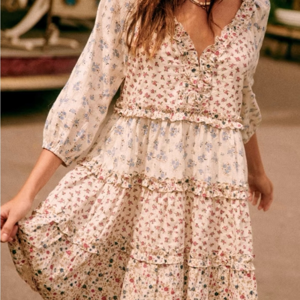 Sezane Vivi Patchwork Mini Dress